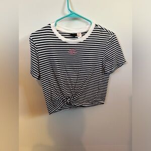 Striped Santa Monica crop top